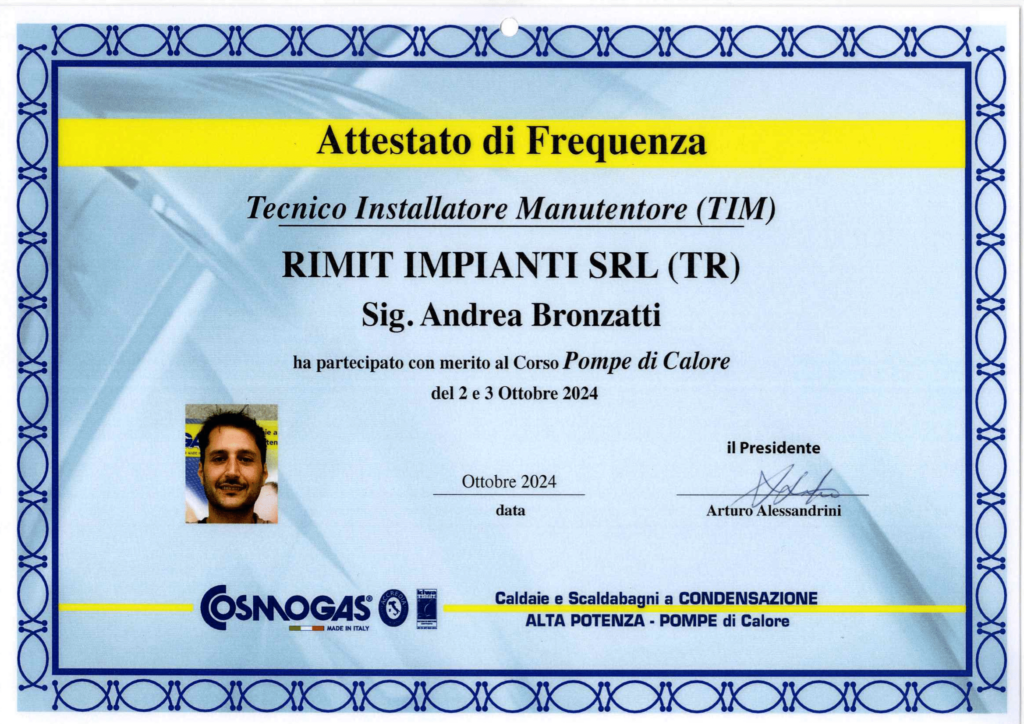 POMPE DI CALORE cosmogas RIMIT IMPIANTI